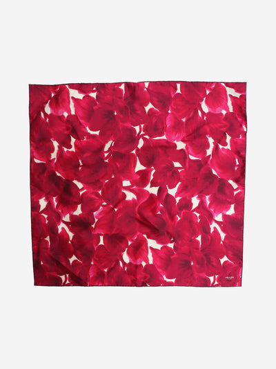 Pink silk floral scarf Scarves Prada 