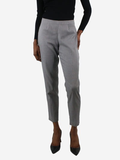 Black slim-leg checked trousers - size IT 40 Trousers Piazza Sempione 