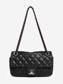 Chanel black leather quilted flap shoulder bag - view 2