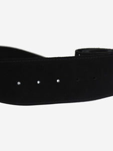 Etro Black suede Bohemian style belt - size