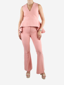 Safiyaa Pink sleeveless top and trouser set - size FR 38