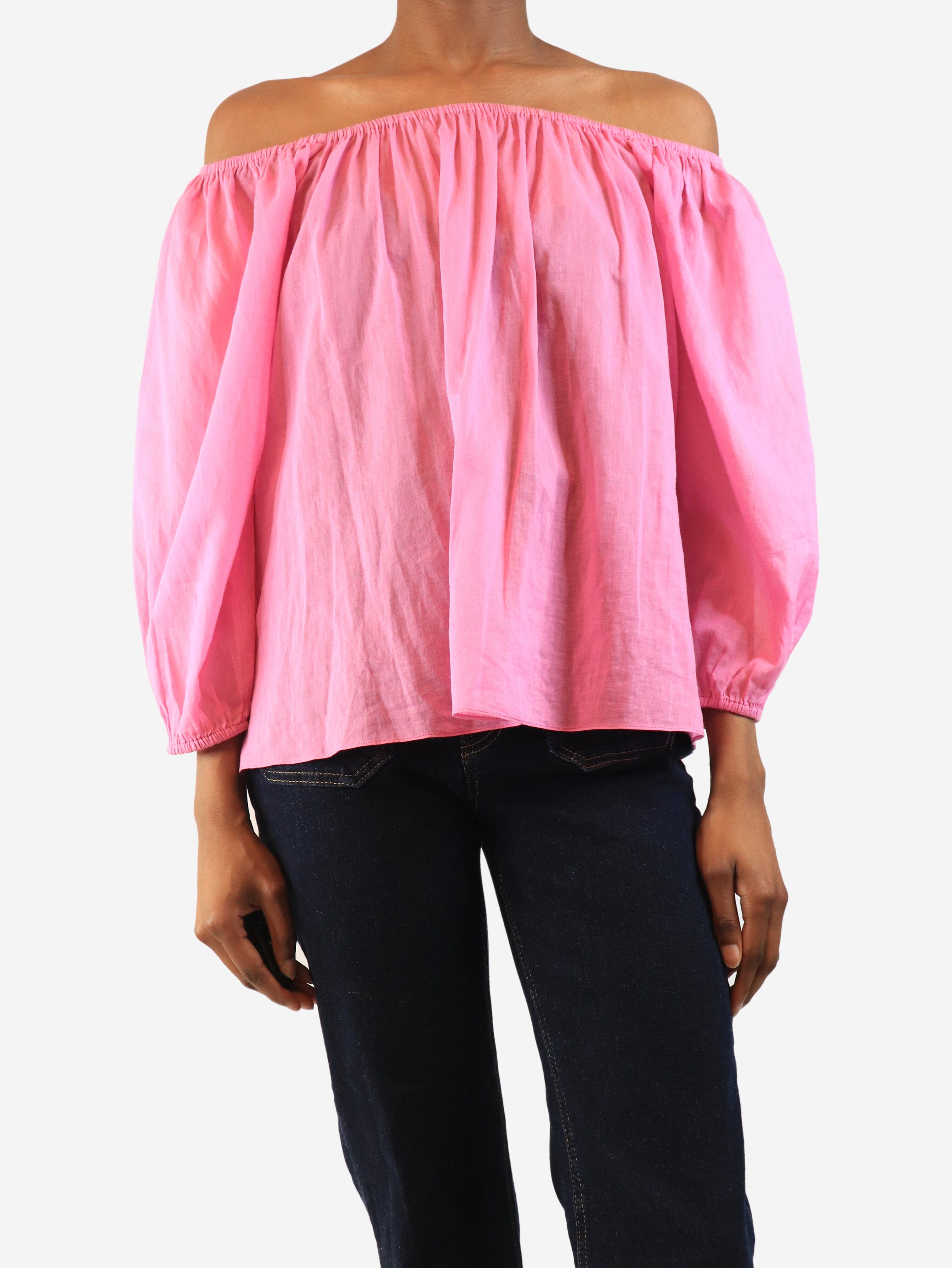 Pink sheer off-should blouse - size XS Tops Rhode 