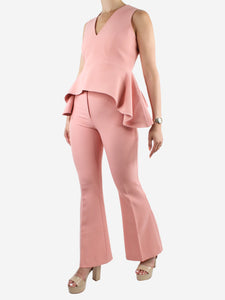 Safiyaa Pink sleeveless top and trouser set - size FR 38