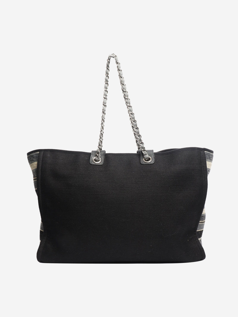 Black extra large striped Deauville tote bag Tote Bags Chanel 