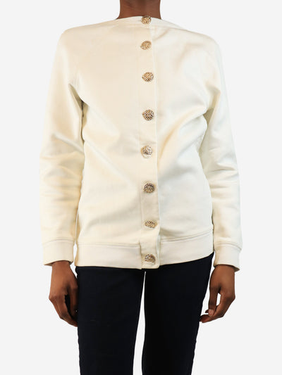 Cream button down sweater - size UK 6 Tops Chanel 