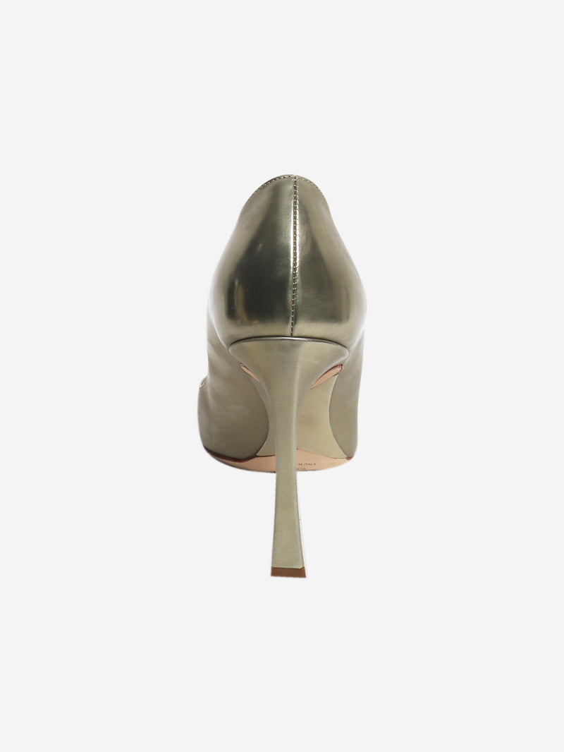 Gold songe pumps - size EU 38 (UK 5)