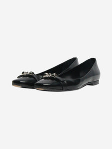 Hermes Black Liberty leather ballet flats - size EU 36