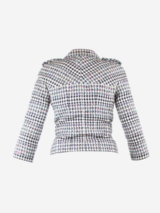 Chanel Multi tweed textured wool jacket - size UK 10