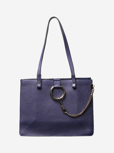 Chloe Blue Faye tote leather bag - size