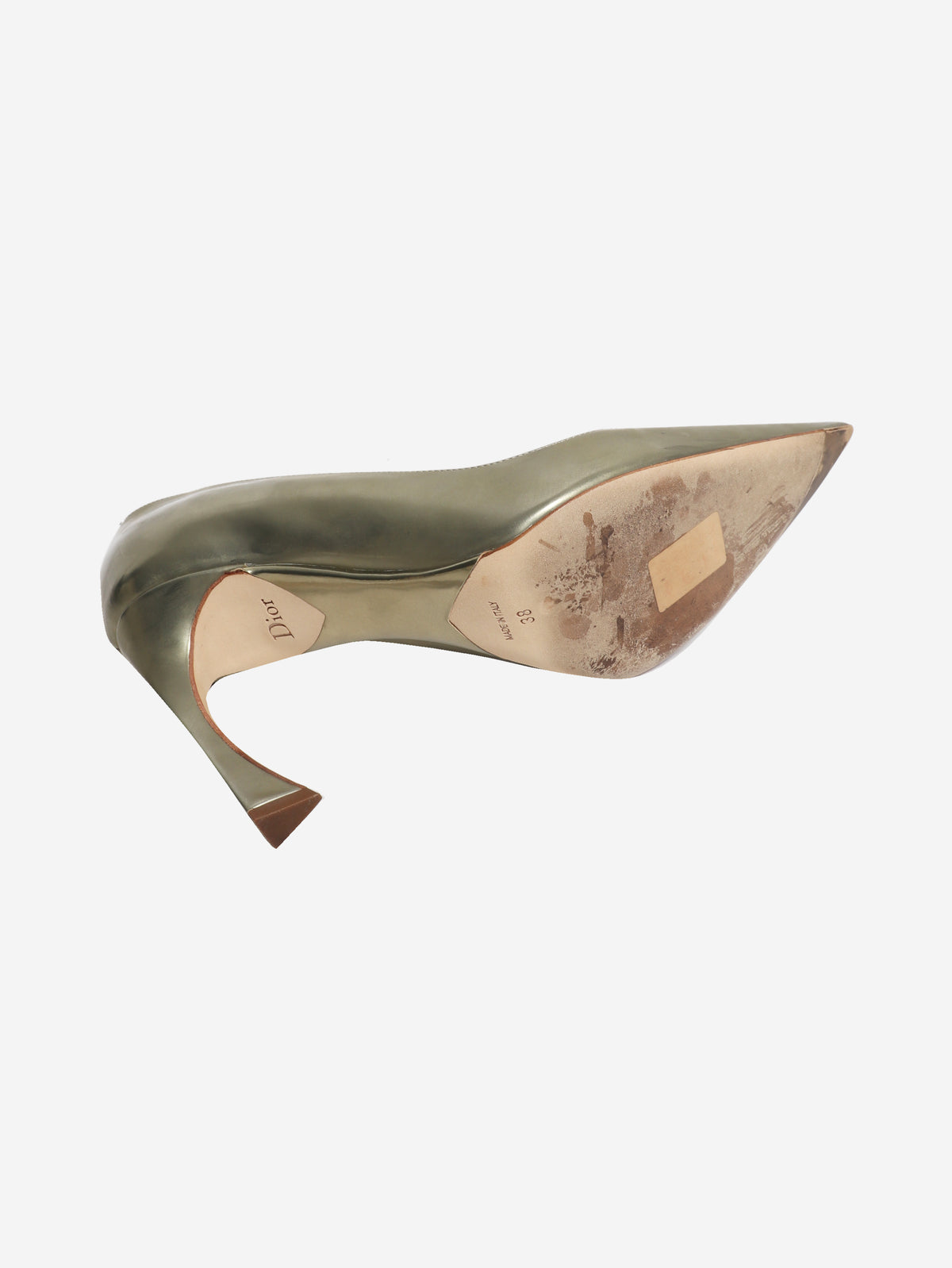 Gold songe pumps - size EU 38 (UK 5)