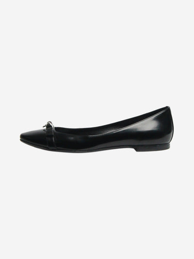 Black Liberty leather ballet flats - size EU 36 Flat Shoes Hermes 