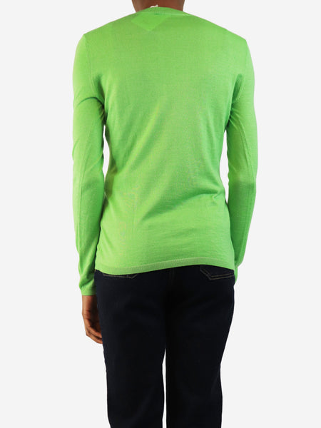 Lime fine knit sweater - size S alternate image