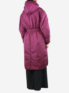 Isabel Marant Purple Dastyano padded drawstring parka - size UK 10