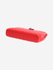 Chanel Red quilted clutch bag