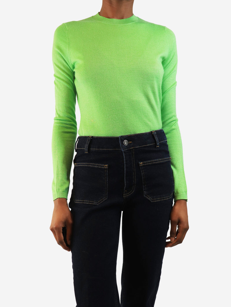Lime fine knit sweater - size S Tops Gabriela Hearst 