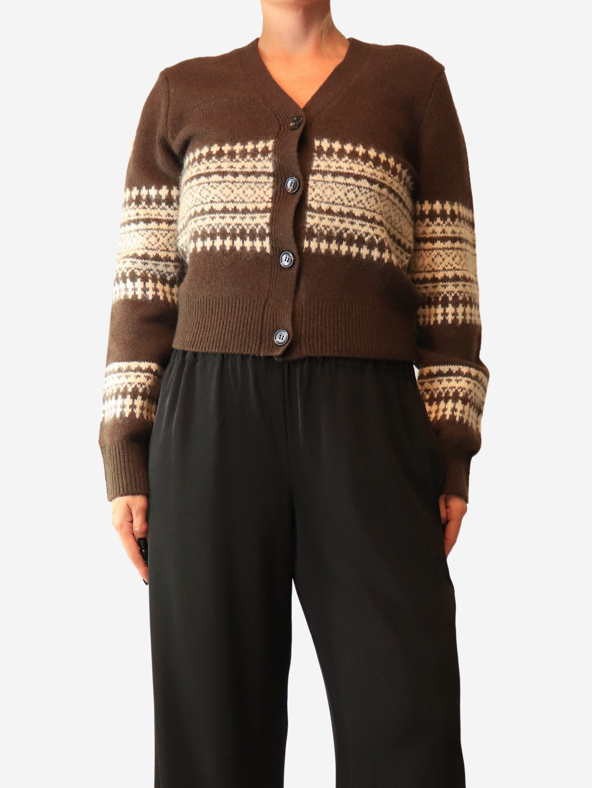 PC Dark chesnut Lindsey cardigan - size M Knitwear APC 