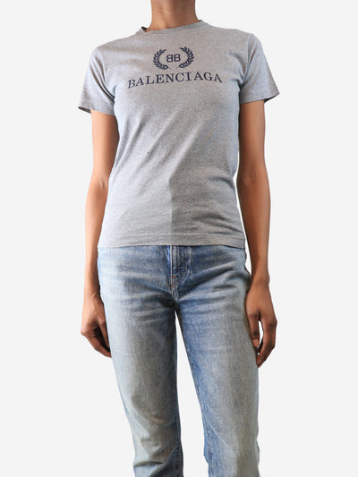 Grey Marle logo T-shirt - size XS Tops Balenciaga 