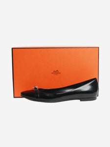 Hermes Black Liberty leather ballet flats - size EU 36