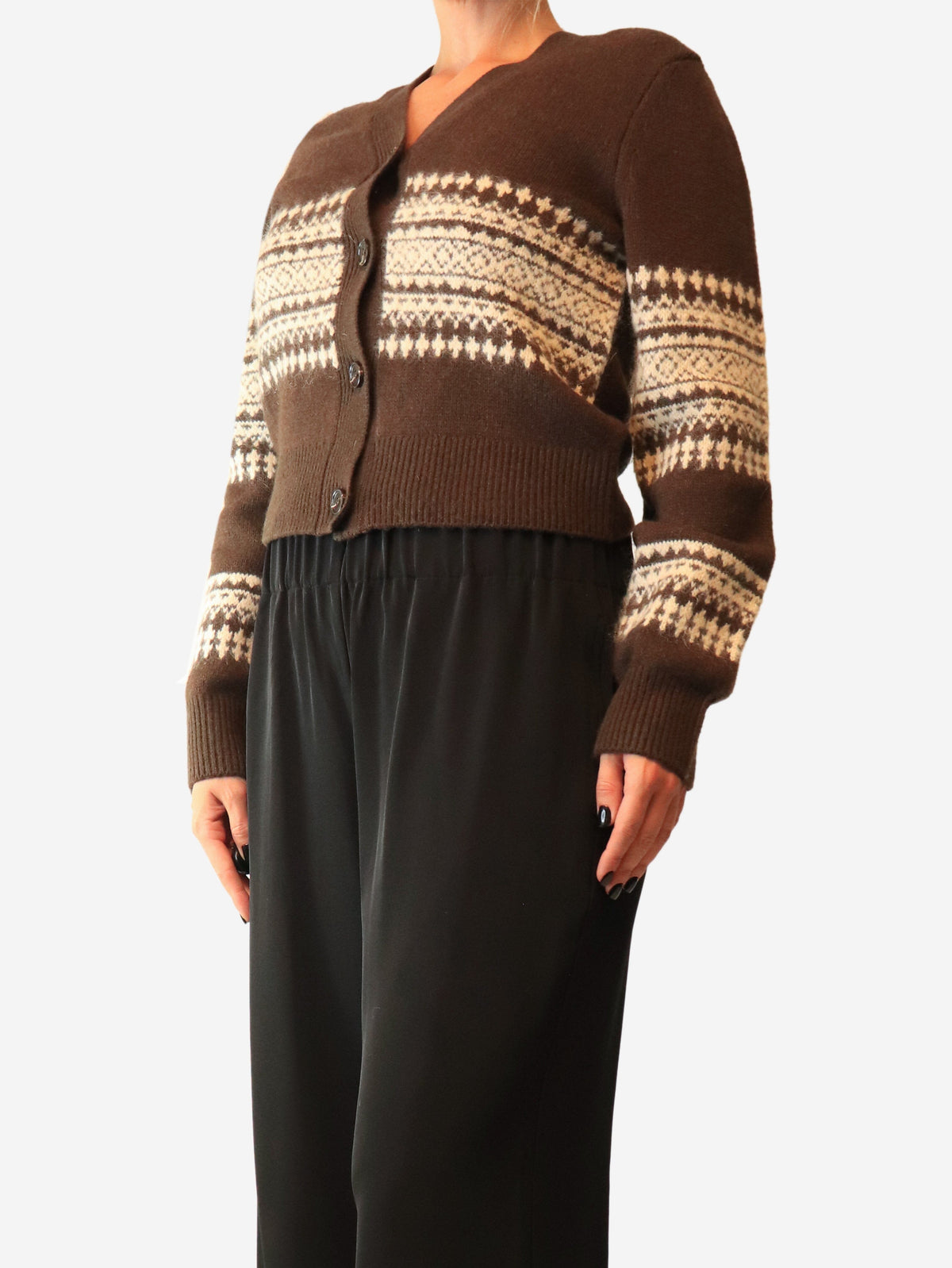 PC Dark chesnut Lindsey cardigan - size M Knitwear APC 