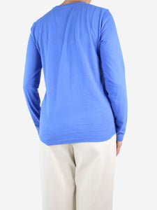 Polo Ralph Lauren Blue long-sleeved Polo Bear top - size M
