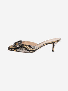 Multicolour jacquard heels - size EU 39 Heels Gucci 