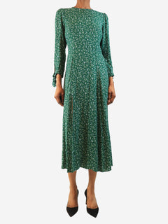 Green floral midi dress - size UK 8 Dresses Reformation 