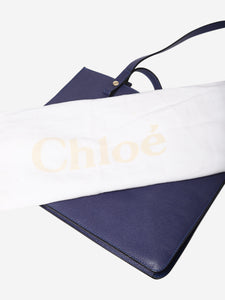 Chloe Blue Faye tote leather bag - size