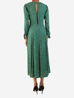 Green floral midi dress - size UK 8 Dresses Reformation 
