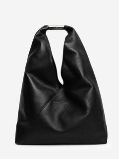 Black leather Japanese Bag Jewel Handle Large tote bag Tote Bags MM6 Maison Margiela 
