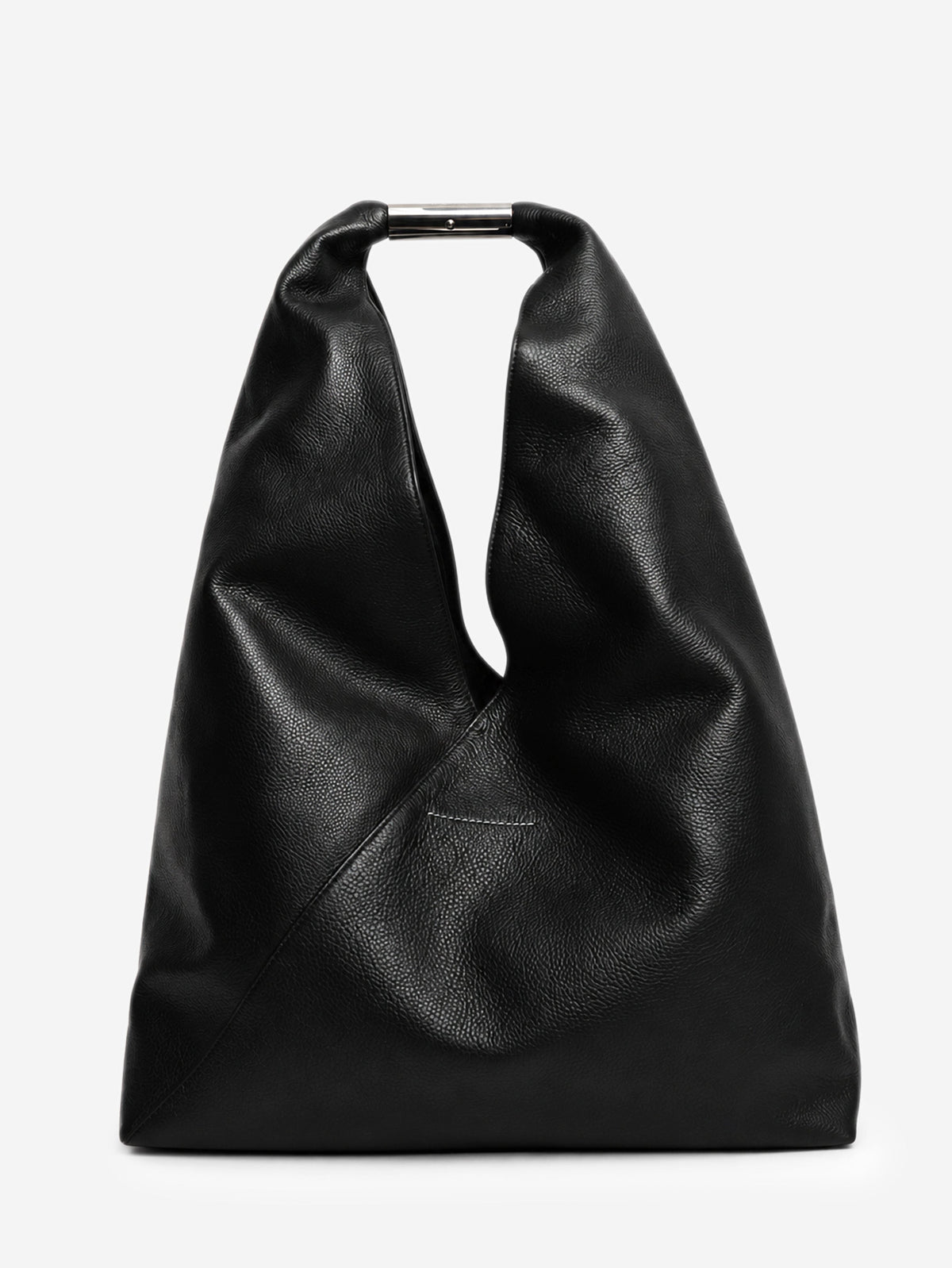 Black leather Japanese Bag Jewel Handle Large tote bag Tote Bags MM6 Maison Margiela 