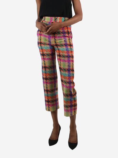 Multi elasticated waist check light trousers - size IT 38 Trousers Etro