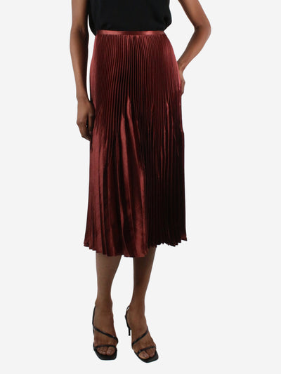 Burgundy pleated satin skirt - size US 2 Skirts Vince 