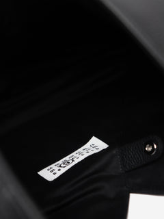 Black leather Japanese Bag Jewel Handle Large tote bag Tote Bags MM6 Maison Margiela 