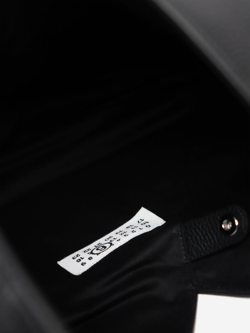 Black leather Japanese Bag Jewel Handle Large tote bag Tote Bags MM6 Maison Margiela 