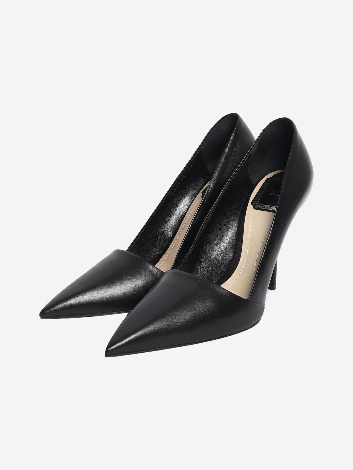 Leather black pointed toe heels - size EU 39 (UK 6) Heels Dior 