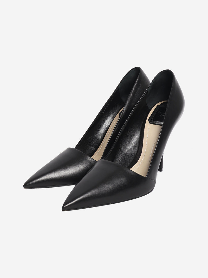 Leather black pointed toe heels - size EU 39 (UK 6) Heels Dior 