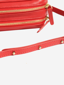 Mansur Gavriel Flaming red double-zip cross-body bag