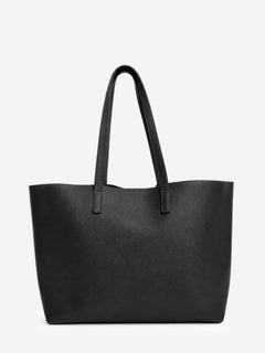 Grey leather Shopping E/W tote bag Tote Bags Saint Laurent 