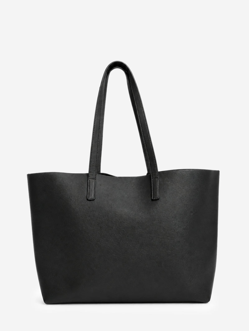 Grey leather Shopping E/W tote bag Tote Bags Saint Laurent 