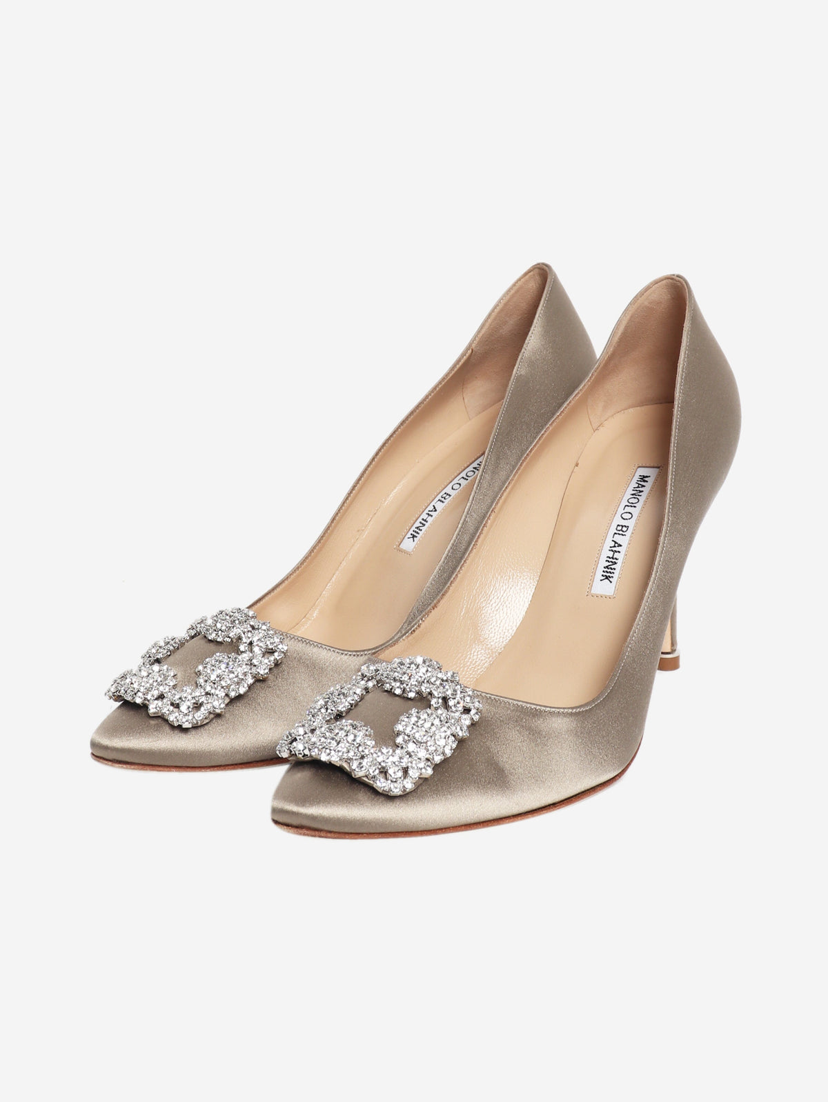 Grey Hangisi 90 heels - size EU 38.5 Heels Manolo Blahnik 