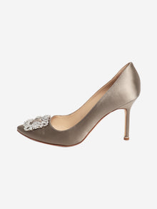 Grey Hangisi 90 heels - size EU 38.5 Heels Manolo Blahnik 