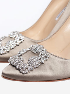 Grey Hangisi 90 heels - size EU 38.5 Heels Manolo Blahnik 
