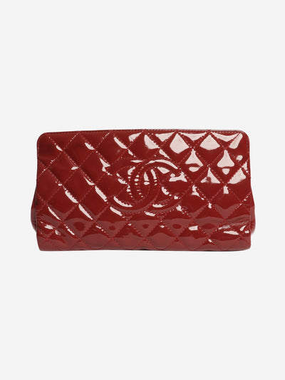 Red 2012 patent quilted CC Timeless Clutch Clutch bags Chanel 
