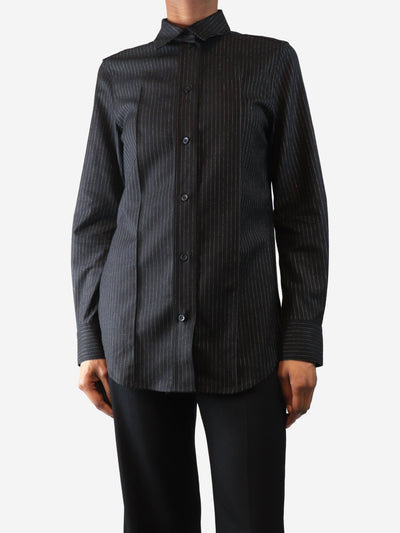 Black pinstripe shirt - size UK 6 Tops Toteme 