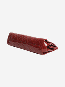 Chanel Red 2012 patent quilted CC Timeless Clutch