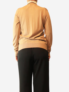 Brown high-neck top - size L