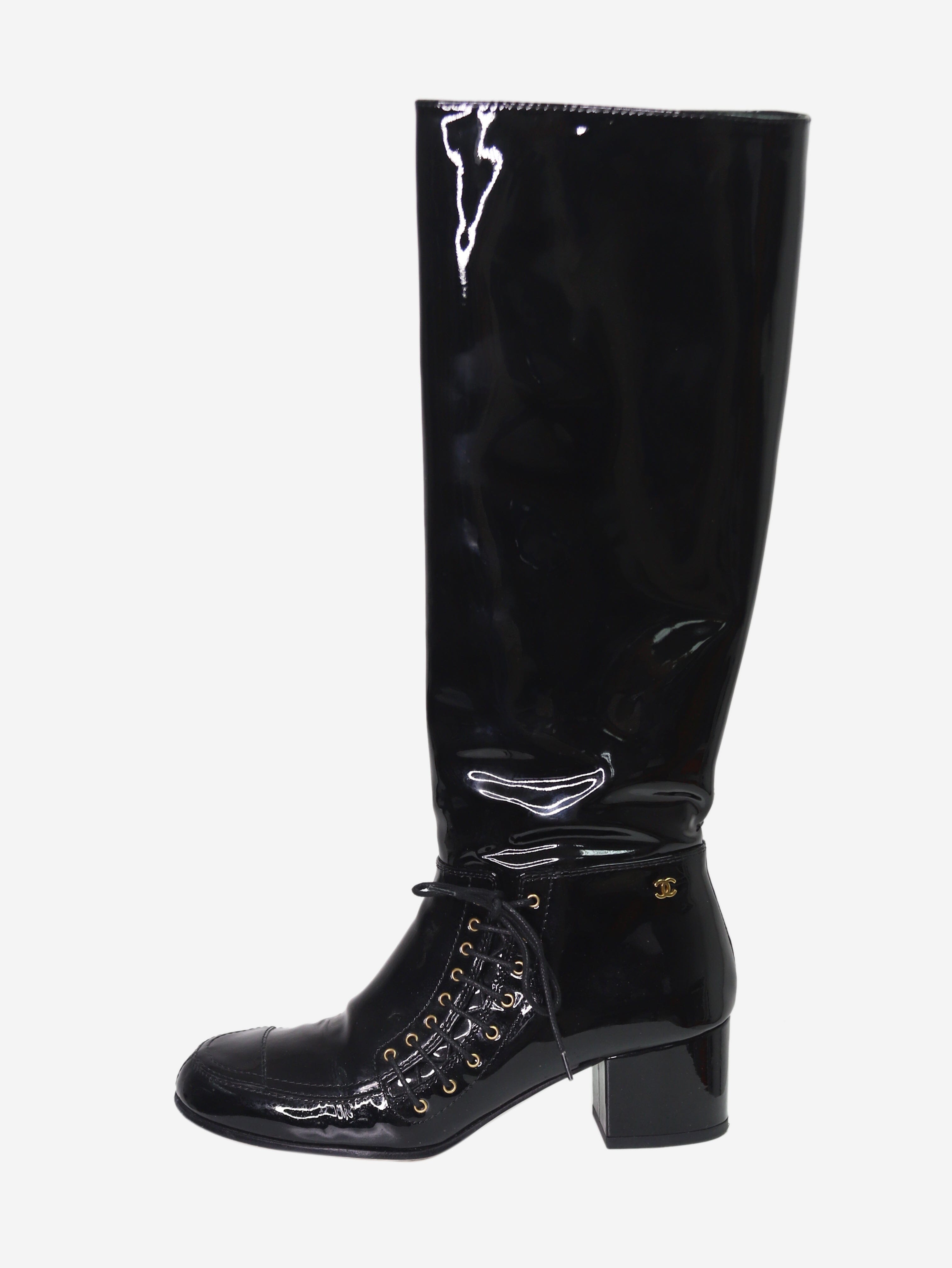 Knee high clearance chanel boots