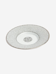 Hermes Grey Mosaique au 24 platinum small plate