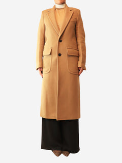 Tan felt midi coat Coats & Jackets AMI Paris 
