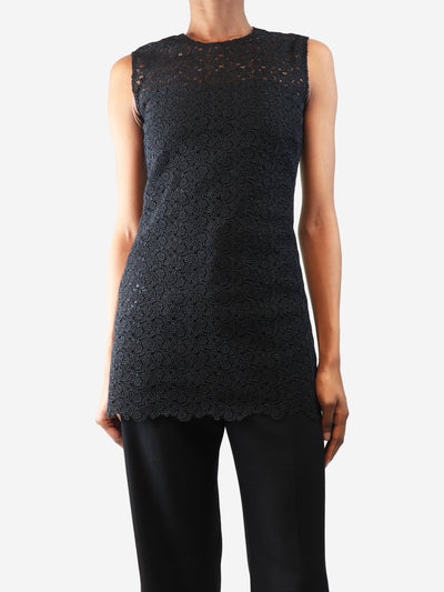 Black lace mini tunic - size UK 6 Tops Prada 